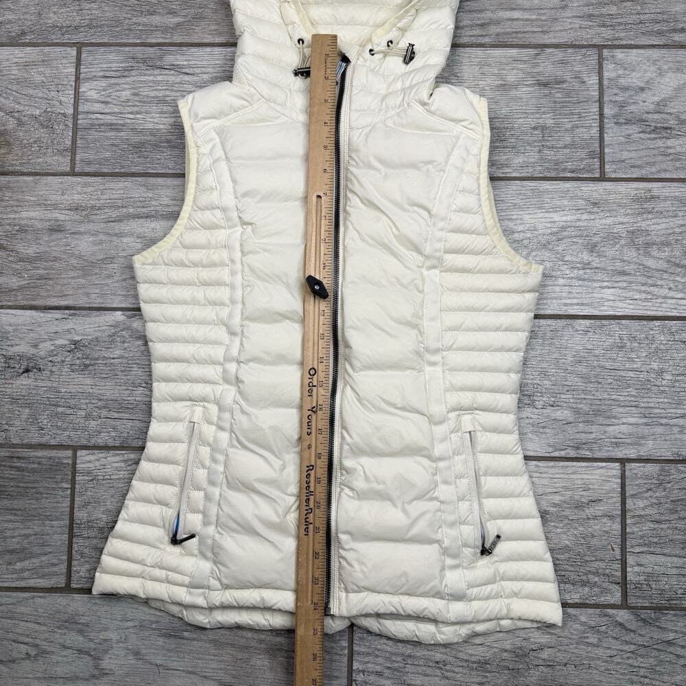 Kuhl Projekt Vest Womens Size Small White Goose Down Puffer Hooded Zip Pockets - Picture 7 of 16